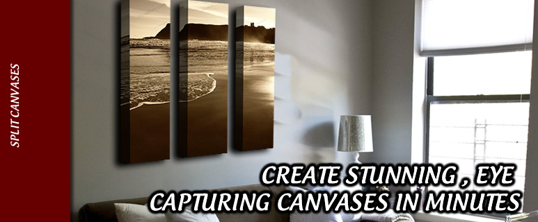 Split Canvases create a stunning effect for any wall