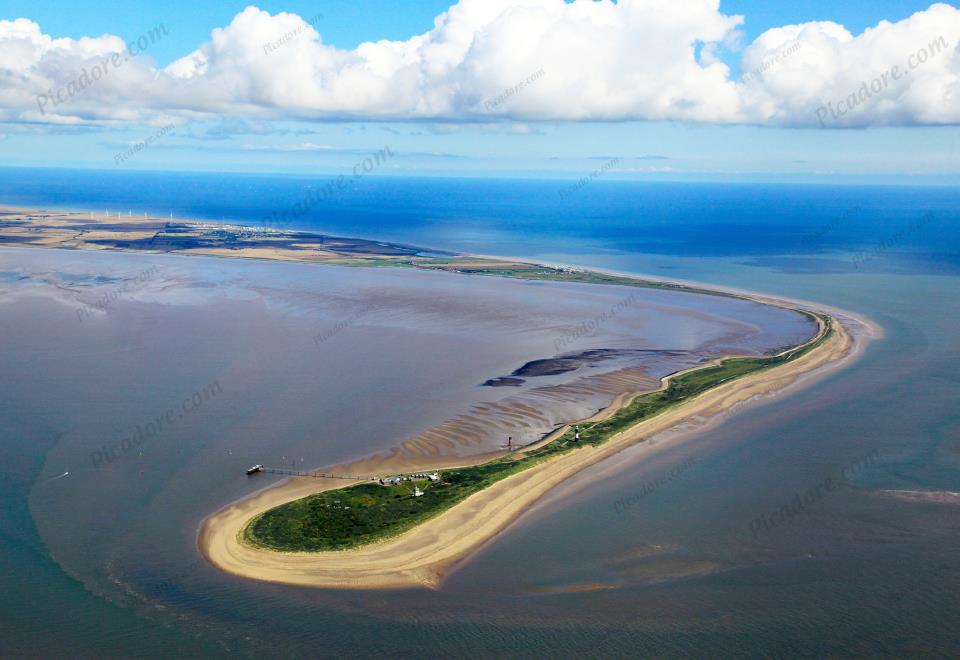 Aerial view of Spurn Point Large Version