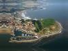 Scarborough Harbour from the air