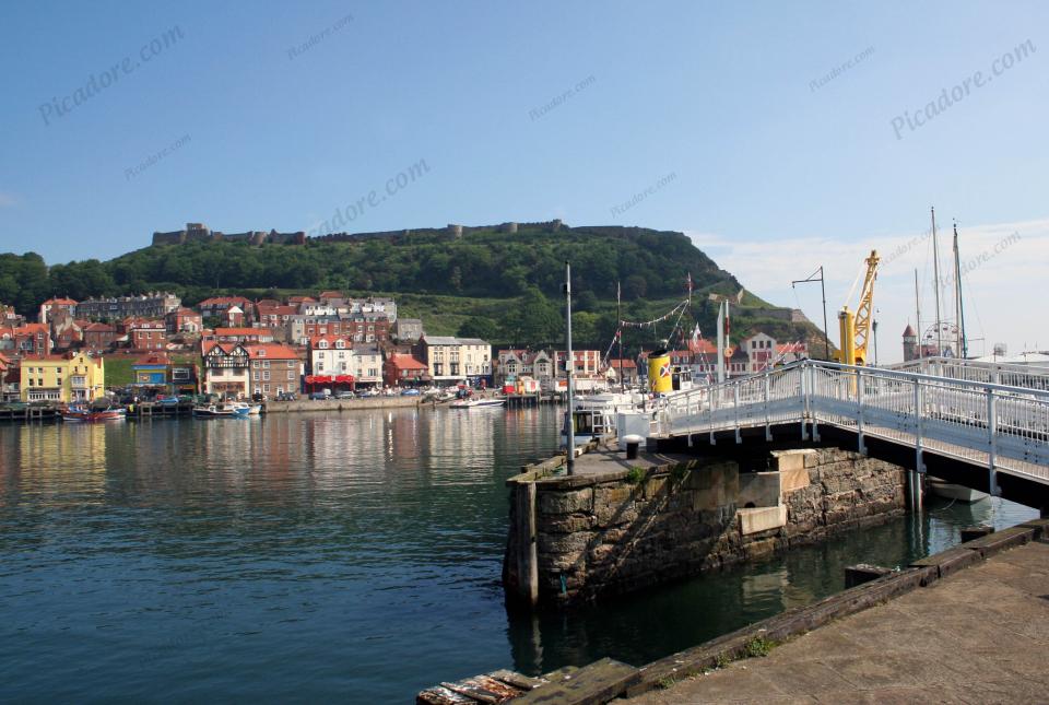 View of harbour with bridge Large Version