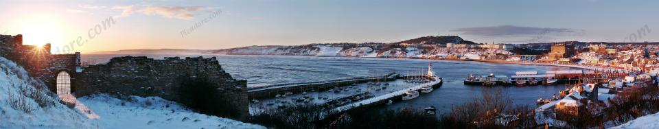 Winter view from Scarborough Castle walls Large Version