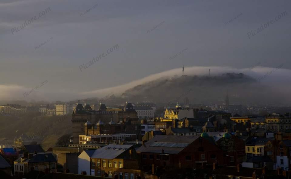 Oliver's mount shrouded in mist Large Version