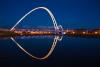 Infinity Bridge on the River Tees at Dusk. (04580e-t)