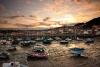 Late Evening over scarborough Harbour (04660e-ny)