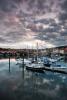 Late Evening over scarborough Harbour (04667e-ny)