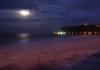 Scarborough castle at night