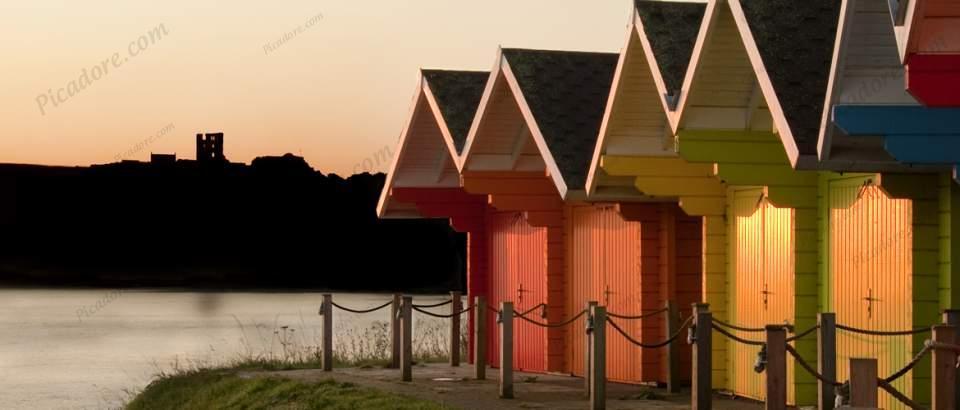 Chalets at sunrise Large Version